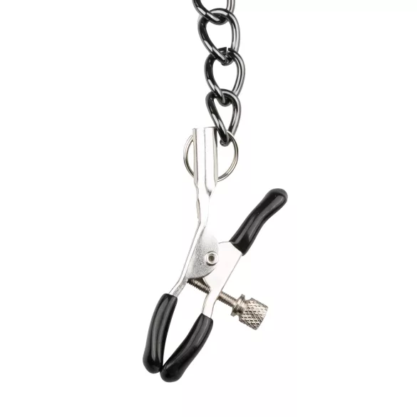 Easytoys - set cleme pentru sfârcuri, zgardă și lesă - 4 piese