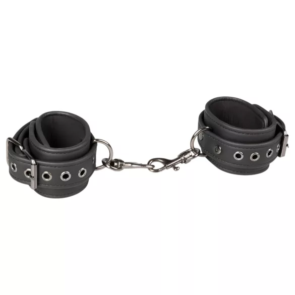 Easytoys - cătușe din piele ecologică - negru