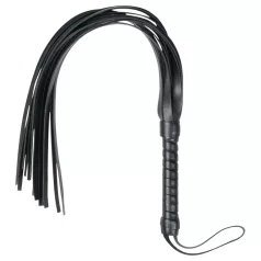 Easytoys - Biciușcă din piele ecologică moale - negru