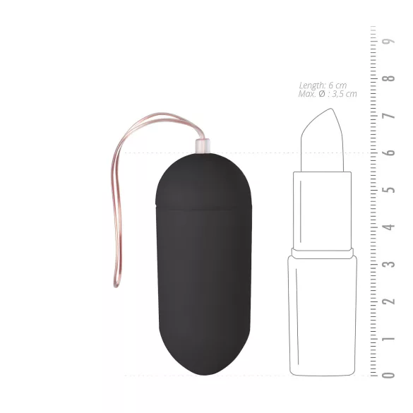 EasyToys - ou vibrator purtabil cu telecomandă (negru)