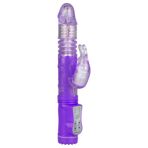 Easytoys - vibrator rotativ și penetrant tip iepuraș - mov