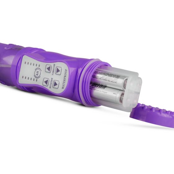 Easytoys - Vibrator cu carlig pentru clitoride, în mișcare de rotație și propulsie, de culoarea mov transparent
