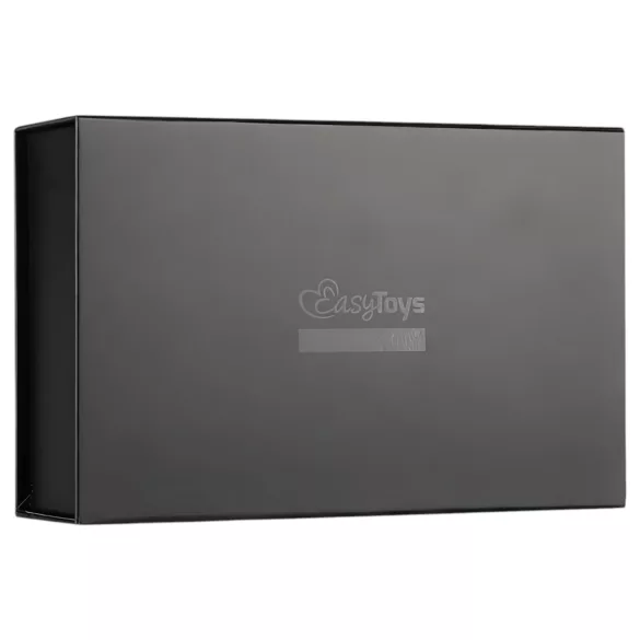 Easytoys - guler fetiș cu lesă - piele ecologică neagră