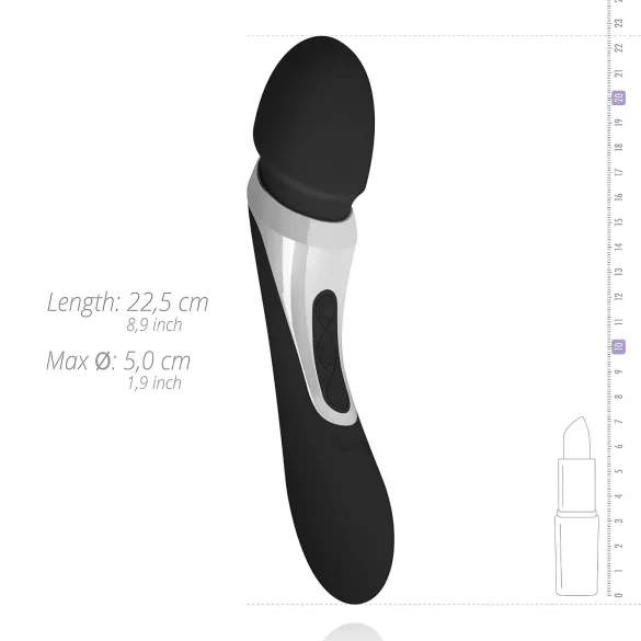 Sway No.1 Wand - vibrator masaj 2în1 reîncărcabil - negru
