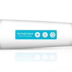 MyMagicWand - vibrator puternic pentru masaj (alb-albastru)