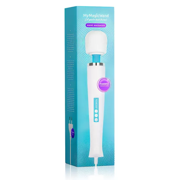 MyMagicWand - vibrator masaj puternic - alb-albastru