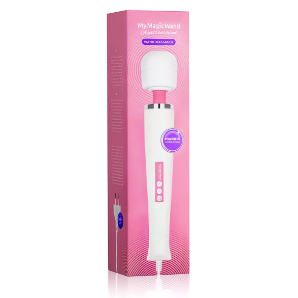 MyMagicWand - vibrator masaj puternic - alb-roz
