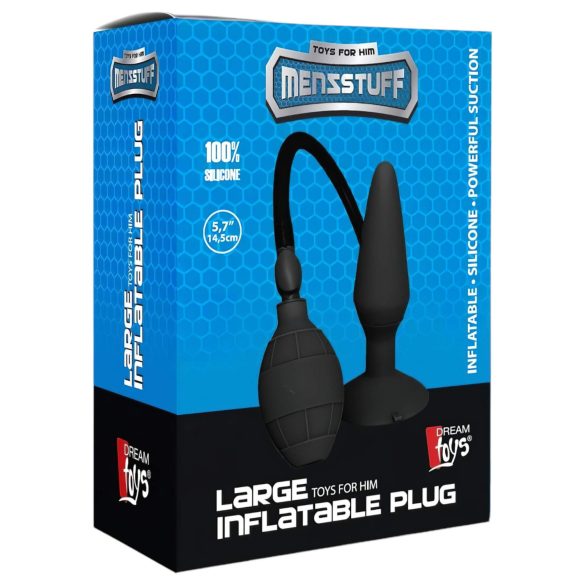 MenzStuff - dop anal gonflabil - mare - silicon negru