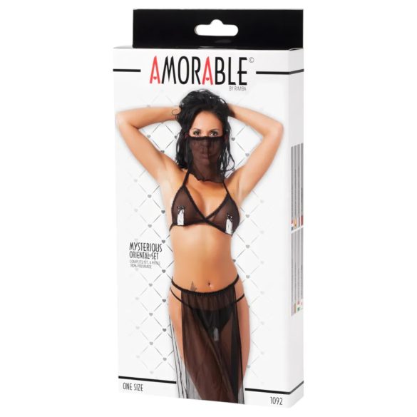Amorable - costum dansatoare orientală - negru - mărime S-L