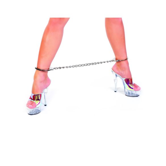 Rimba - cătușe glezne cu lanț lung - oțel inoxidabil argintiu - 2 buc