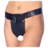 Rimba - curea cu deschidere din piele (negru) - M/L
