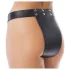 Rimba - curea cu deschidere din piele (negru) - M/L