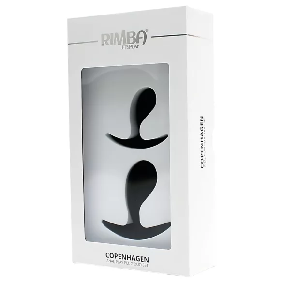 Rimba Copenhagen - set de dopuri anale (negru, 2 bucăți)