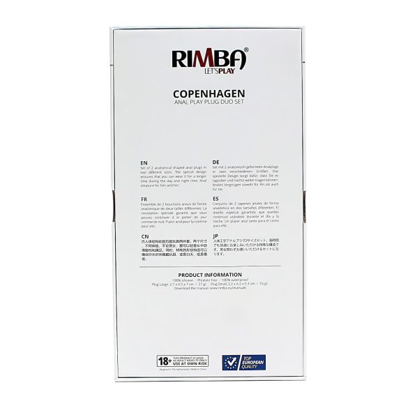 Rimba Copenhagen - set dopuri anale - silicon mov (2 bucăți)