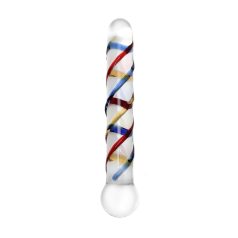   Rimba Rachella - dildo dublu din sticlă - transparent colorat