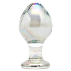   Rimba Zelda - dildo de sticlă conic pentru anal (transparent)
