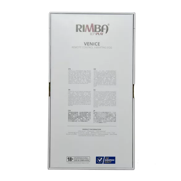 Rimba Venice - ou vibrator cu acumulator, wireless (negru)