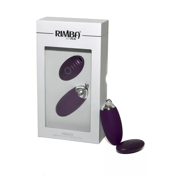 Rimba Venice - ou vibrator cu acumulator, cu telecomandă radio, purtabil (mov)