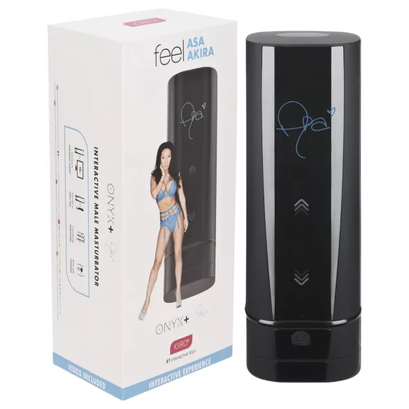 Kiiroo Onyx+ Asa Akira Experience - masturbator interactiv - negru