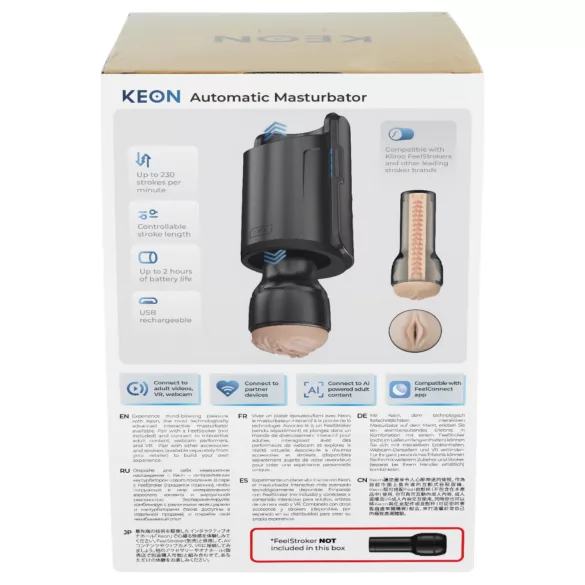 Kiiroo Keon - masturbator automat cu wifi - accesoriu, negru