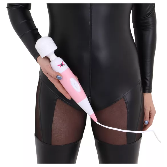 Pixey - vibrator de masaj cu fir (roz)