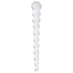   Gildo Glass No. 20 - dildo din sticlă cu textură perlată - transparent