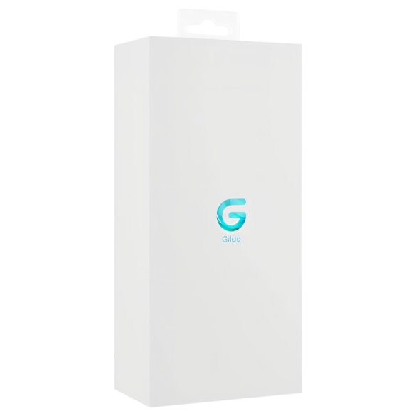 Gildo Glass No. 20 - dildo din sticlă cu textură perlată - transparent