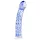 Gildo Glass No. 5 - dildo din sticlă spiralată - transparent albastru