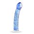 Gildo Glass Nr. 5 - dildo de sticlă spirală (transparent-albastru)