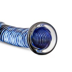   Gildo Glass Nr. 5 - dildo din sticlă spiralată (translucentă-albastră)