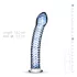 Gildo Glass No. 5 - dildo din sticlă spiralată - transparent albastru