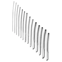   SINNER 174 - set dilatator uretral curbat - oțel inoxidabil - 14 piese
