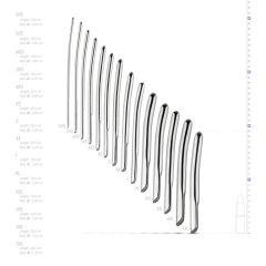   SINNER 174 - Set complet de dildouri pentru dilatarea uretrei din oțel curbat (14 piese)