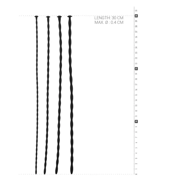 SINNER Gear - set dilatatoare uretrale silicon - negru