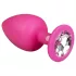 EasyToys Diamond - dop anal cu pietricică albă (mare, roz)