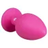 EasyToys Diamond - dop anal cu pietricică albă (mare, roz)