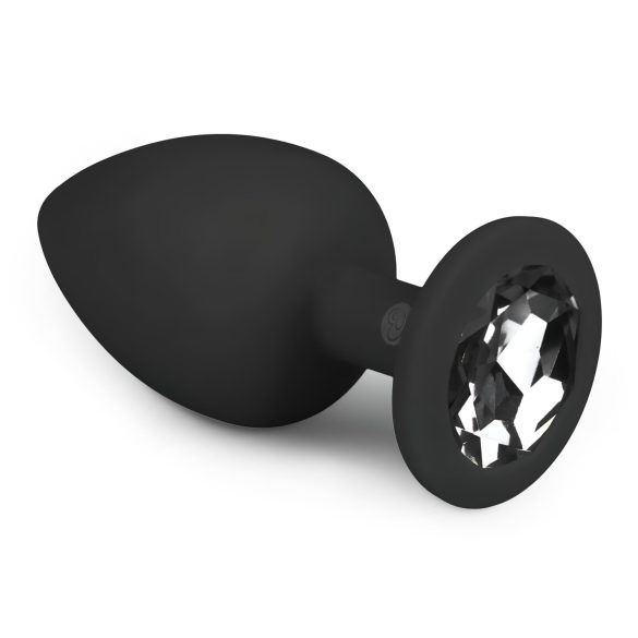 Easytoys - plug anal cu diamant - mare - negru
