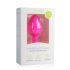 Easytoys Diamond - plug anal cu piatră albă - silicon roz mărime medie