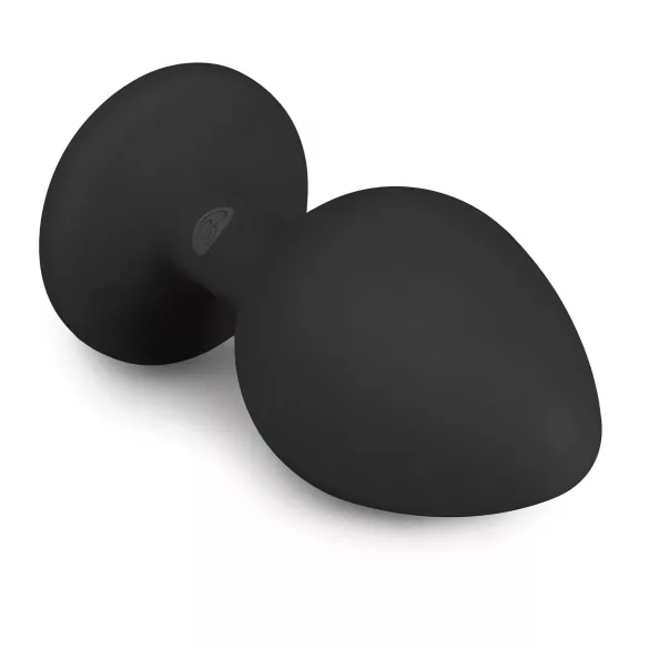 Easytoys - dop anal cu piatră strălucitoare - mărime medie - negru