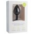 Easytoys - plug anal cu pietricea albă - mic - negru