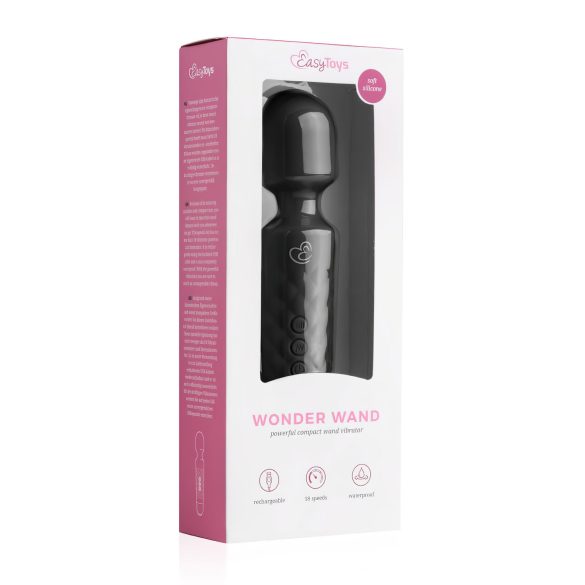 EasyToys Mini Wand - vibrator masaj reîncărcabil (negru)