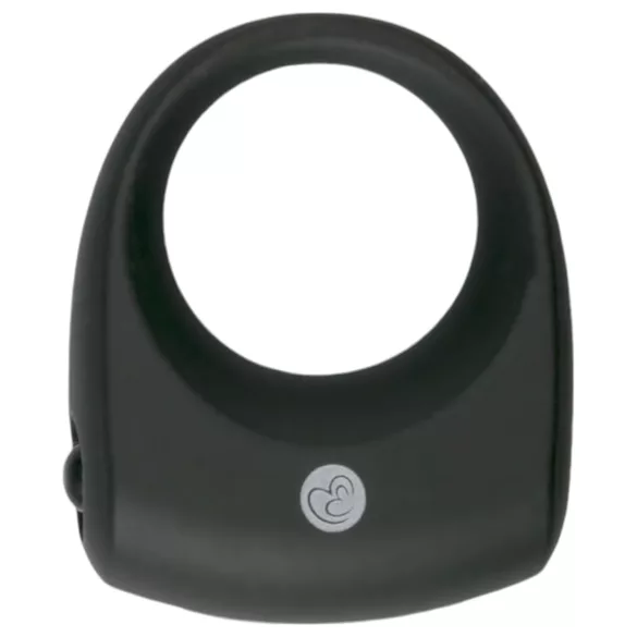 Easytoys - inel pentru penis vibrator - silicon negru