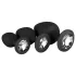 Easytoys - set plug anal cu diamant - silicon negru