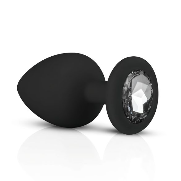 Easytoys - set plug anal cu diamant - silicon negru
