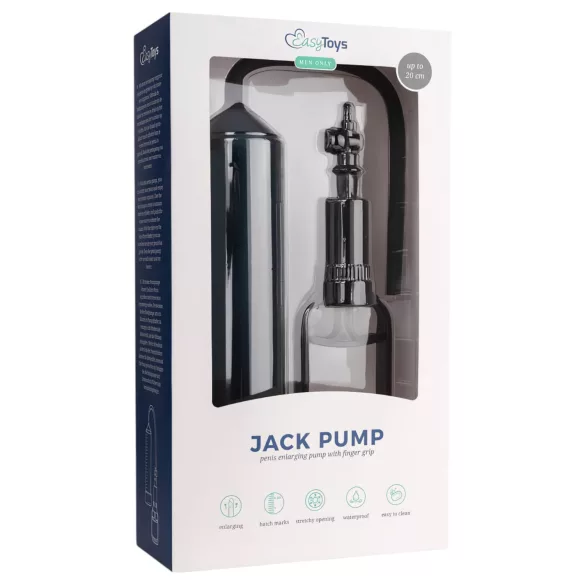 Easytoys - pompă pentru penis - manuală cu grip - negru