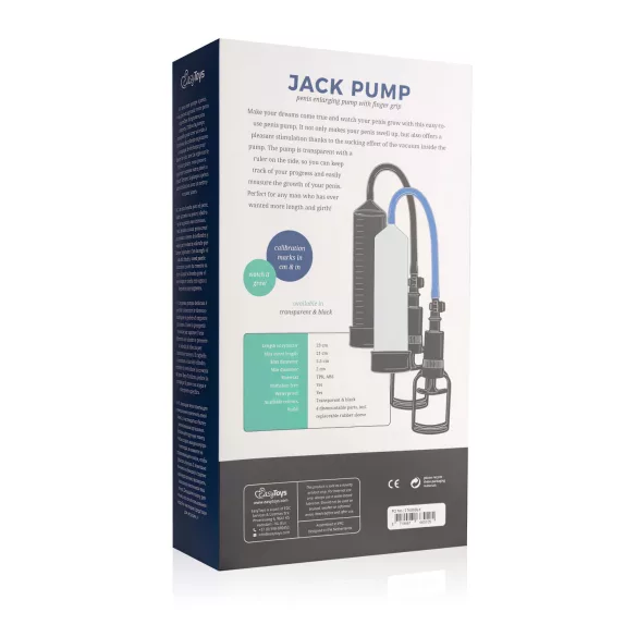 Easytoys - pompă pentru penis - manuală cu grip - negru
