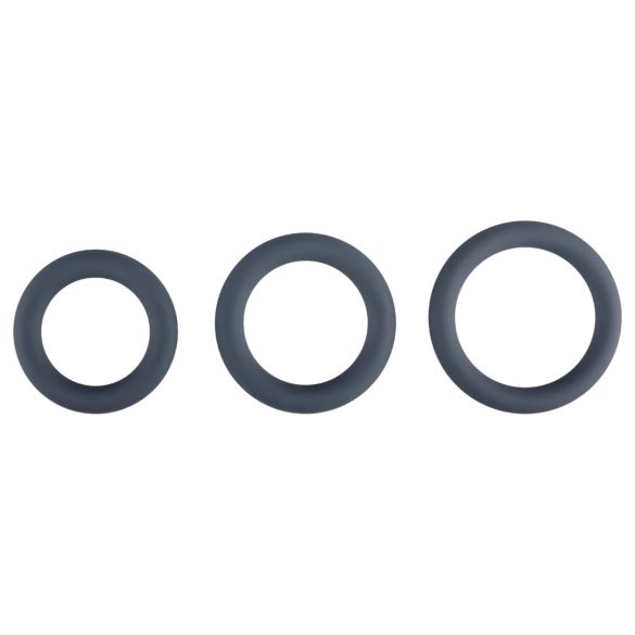 Boners - set inele pentru penis - 3 bucăți - gri