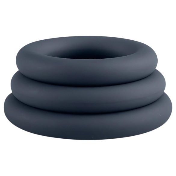 Boners - set inele pentru penis - 3 bucăți - gri