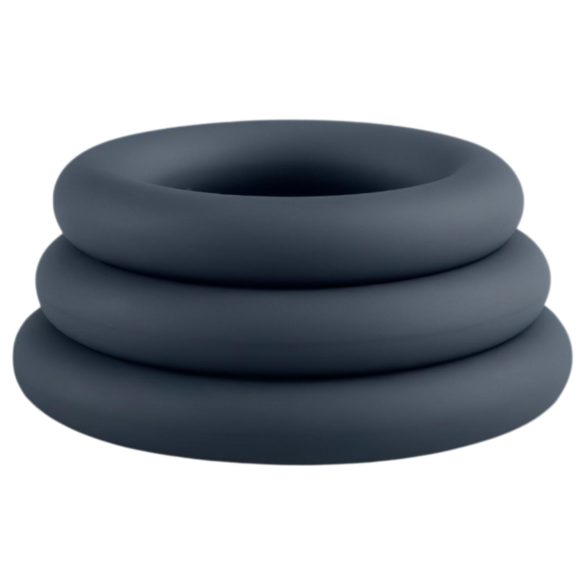 Boners - set inele pentru penis - 3 bucăți - gri