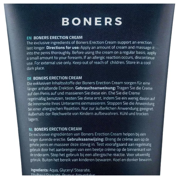 Boners - cremă stimulatoare pentru erecție bărbați - 100ml